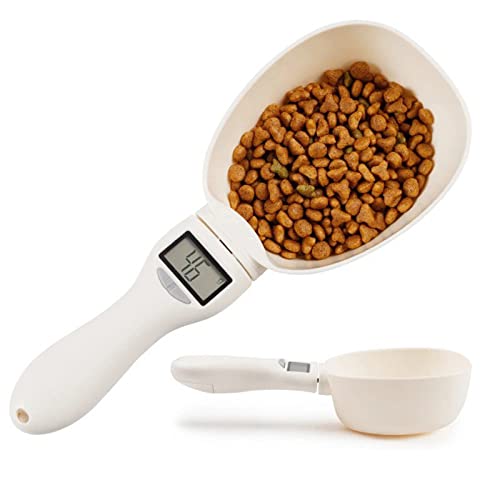 Zongha Misurino Contenitore Crocchette Cane Paletta per Alimenti con Display LCD Tazze di misurazione Cat Dry Food Cucchiaio Digitale Bilance per Cani
