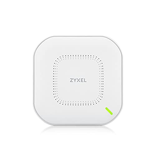 Zyxel Access Point Wireless True WiFi6 AX1800 (802.11ax Dual Band), 1,77 Gbps con CPU Quad Core e doppia antenna 2x2 MU-MIMO, gestibile tramite Nebula APP Cloud o Standalone [NWA110AX]